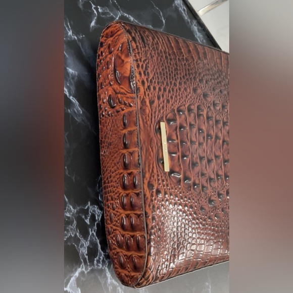 BRAHMIN Melbourne Collection Handbag Katie Leather Crocodile Crossbody AUTHENTIC - Picture 15 of 16